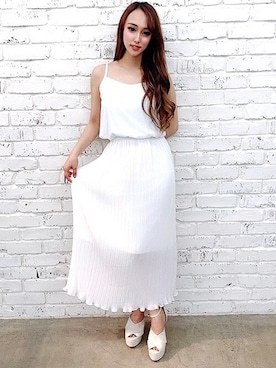 「プリーツ」｜Delyle NOIR STAFFさん（レディース・160cm）の夏コーディネート