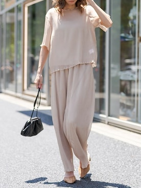 「DELYLE（デイライル）のアイテム」を使った、Delyle NOIR STAFFさん（レディース・160cm）の夏コーディネート