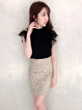 「フリルトップス」｜Delyle NOIR STAFFさん（レディース・160cm）の夏コーディネート
