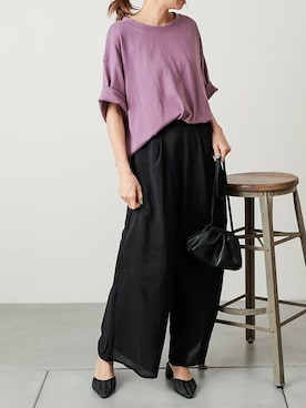 「DELYLE（デイライル）のアイテム」を使った、Delyle NOIR STAFFさん（レディース・160cm）の夏コーディネート