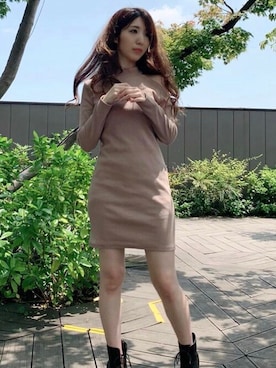 「ピンクベージュ」｜Delyle NOIR STAFFさん（レディース・160cm）の秋コーディネート