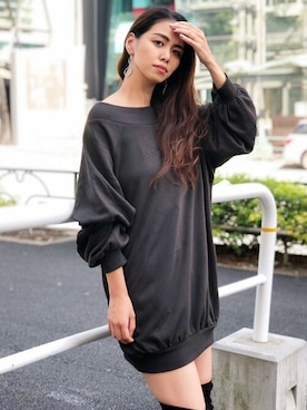 「ミニワンピ」｜Delyle NOIR STAFFさん（レディース・160cm）の秋コーディネート