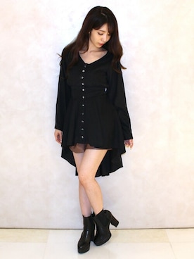 「ハロウィン」｜「アイテム（チュニック）」を使った、Delyle NOIR STAFFさん（レディース・160cm）の秋コーディネート