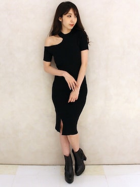 「ミニワンピ」｜Delyle NOIR STAFFさん（レディース・160cm）の秋コーディネート