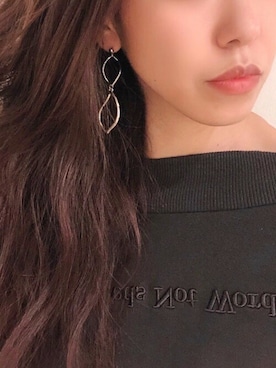 「大きめピアス」｜Delyle NOIR STAFFさん（レディース・160cm）の秋コーディネート