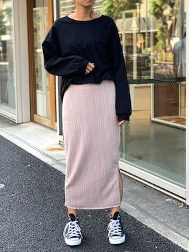 「コンバース ハイカット」｜Delyle NOIR STAFFさん（レディース・160cm）の秋コーディネート