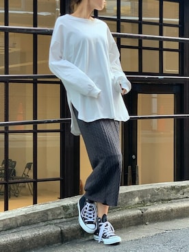 「DELYLE（デイライル）のアイテム」を使った、Delyle NOIR STAFFさん（レディース・160cm）の秋コーディネート