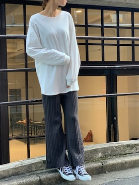 「DELYLE（デイライル）のアイテム」を使った、Delyle NOIR STAFFさん（レディース・160cm）の秋コーディネート