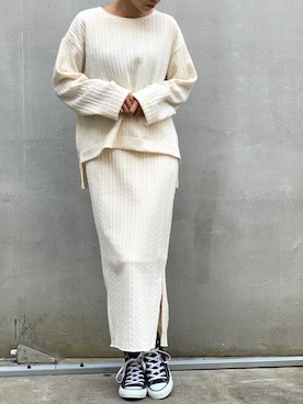 「DELYLE（デイライル）のアイテム」を使った、Delyle NOIR STAFFさん（レディース・160cm）の秋コーディネート