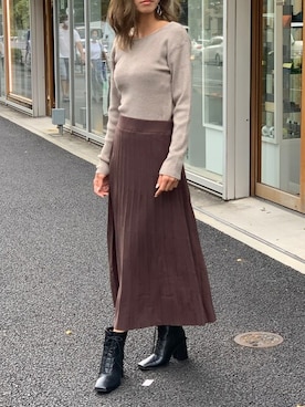 「DELYLE（デイライル）のアイテム」を使った、Delyle NOIR STAFFさん（レディース・160cm）の秋コーディネート