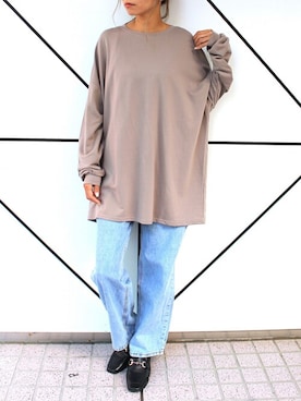 「くすみカラー」｜Delyle NOIR STAFFさん（レディース・160cm）の秋コーディネート