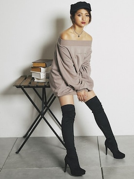ワンピースを使った ニーハイブーツ の人気ファッションコーディネート ユーザー ショップスタッフ Wear