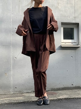 「テラコッタ」｜Delyle NOIR STAFFさん（レディース・160cm）の秋コーディネート