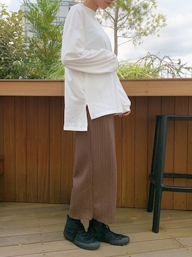 「DELYLE（デイライル）のアイテム」を使った、Delyle NOIR STAFFさん（レディース・160cm）の秋コーディネート