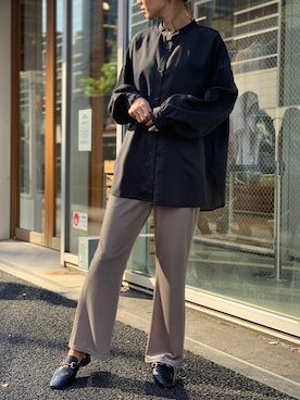 「DELYLE（デイライル）のアイテム」を使った、Delyle NOIR STAFFさん（レディース・160cm）の秋コーディネート