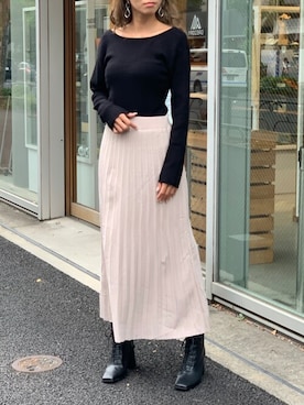 「DELYLE（デイライル）のアイテム」を使った、Delyle NOIR STAFFさん（レディース・160cm）の秋コーディネート