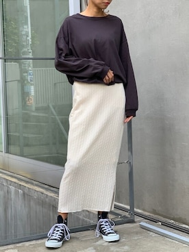 「DELYLE（デイライル）のアイテム」を使った、Delyle NOIR STAFFさん（レディース・160cm）の秋コーディネート