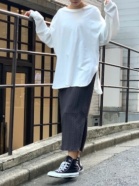 「コンバース ハイカット」｜Delyle NOIR STAFFさん（レディース・160cm）の秋コーディネート