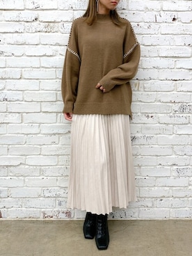 「DELYLE（デイライル）のアイテム」を使った、Delyle NOIR STAFFさん（レディース・160cm）の冬コーディネート