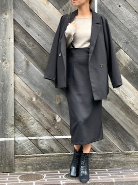 「DELYLE（デイライル）のアイテム」を使った、Delyle NOIR STAFFさん（レディース・160cm）の秋コーディネート