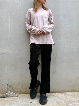 「厚底スニーカー」｜Delyle NOIR STAFFさん（レディース・160cm）の冬コーディネート