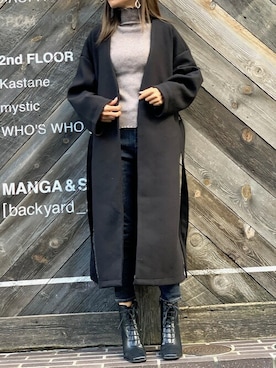 「オーバーコート」｜Delyle NOIR STAFFさん（レディース・160cm）の冬コーディネート