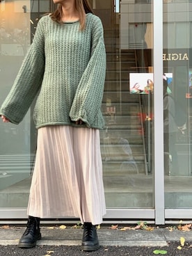 「DELYLE（デイライル）のアイテム」を使った、Delyle NOIR STAFFさん（レディース・160cm）の冬コーディネート