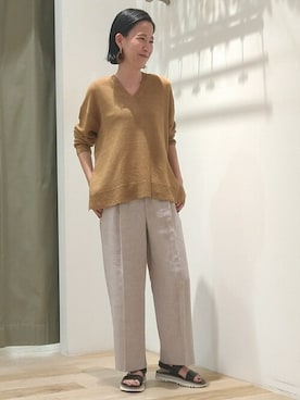 「フレンチカジュアル」｜「アイテム（帽子）」を使った、harukaさん（レディース・156cm）の春コーディネート