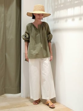 「フレンチカジュアル」｜harukaさん（レディース・156cm）の夏コーディネート