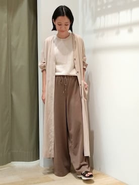 「デイリーカジュアル」｜「アイテム（シャツワンピース）」を使った、harukaさん（レディース・156cm）の夏コーディネート