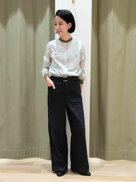 「human woman（ヒューマンウーマン）の◆オリジナルショートブーツ（ブーツ）」を使った、harukaさん（レディース・156cm）の秋コーディネート