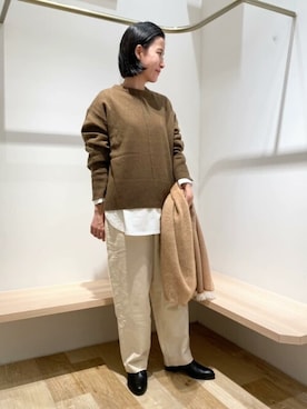 「human woman（ヒューマンウーマン）の◆オリジナルショートブーツ（ブーツ）」を使った、harukaさん（レディース・156cm）の秋コーディネート