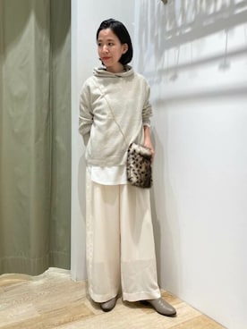 「human woman（ヒューマンウーマン）の◆ポリエステルキモウピケパンツ（その他パンツ）」を使った、harukaさん（レディース・156cm）の秋コーディネート