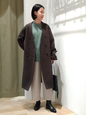 「human woman（ヒューマンウーマン）の◆オリジナルショートブーツ（ブーツ）」を使った、harukaさん（レディース・156cm）の秋コーディネート