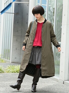 Ma 1を使った ロングアウター のレディース人気ファッションコーディネート Wear Ma 1を使った ロングアウター のレディース人気ファッションコーディネート Wear