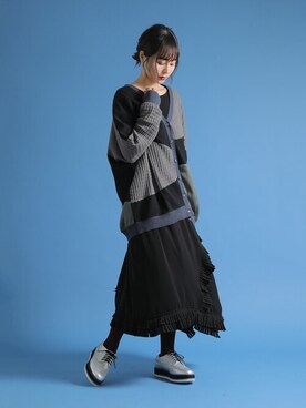 「kOhAKU（コハク）のアイテム」を使った、osharewalker staffさん（レディース・158cm）の冬コーディネート