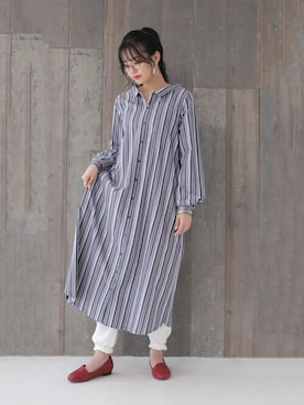 「n'OrLABEL（ノアールレーベル）の『フレキシンボーイフレンドパンツ』（その他パンツ）」を使った、osharewalker staffさん（レディース・158cm）の春コーディネート