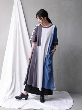 「kOhAKU（コハク）のアイテム」を使った、osharewalker staffさん（レディース・158cm）の夏コーディネート