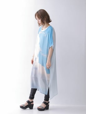 「osharewalker（オシャレウォーカー）のアイテム（ワンピース/ドレス）」を使った、osharewalker staffさん（レディース・158cm）の夏コーディネート