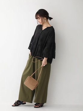 「somari imagination（ソマリ イマジネーション）のアイテム」を使った、osharewalker staffさん（レディース・158cm）の夏コーディネート