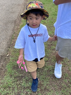 「OFFICIAL TEAM（オフィシャルチーム）のアイテム」を使った、S♡K♡K♡さん（キッズ・110cm）の春コーディネート