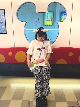 「ミッキーコーデ」｜「アイテム（その他）」を使った、mitsumiさん（レディース・164cm）の夏コーディネート