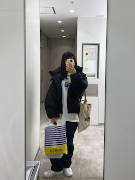 「Right-on（ライトオン）のアイテム（ダウンジャケット/コート）」を使った、mitsumiさん（レディース・164cm）の冬コーディネート