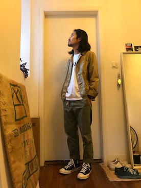 「LEGO（レゴ）のアイテム（おもちゃ）」を使った、SUPER_CUBさん（メンズ・174cm）の秋コーディネート