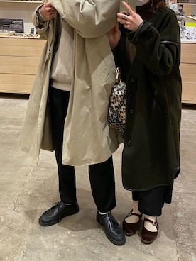 「カップルコーデ」｜「アイテム（その他シューズ）」を使った、mayuさん（レディース・156cm）の冬コーディネート