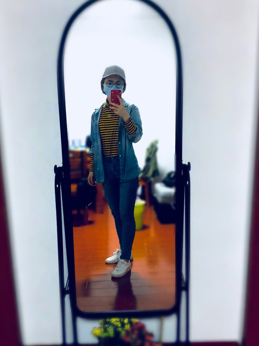 「休闲」｜「MATERIAL GIRLのアイテム（Tシャツ/カットソー、その他）」を使った、chriswooさん（レディース・158cm）の春コーディネートの1枚目の写真