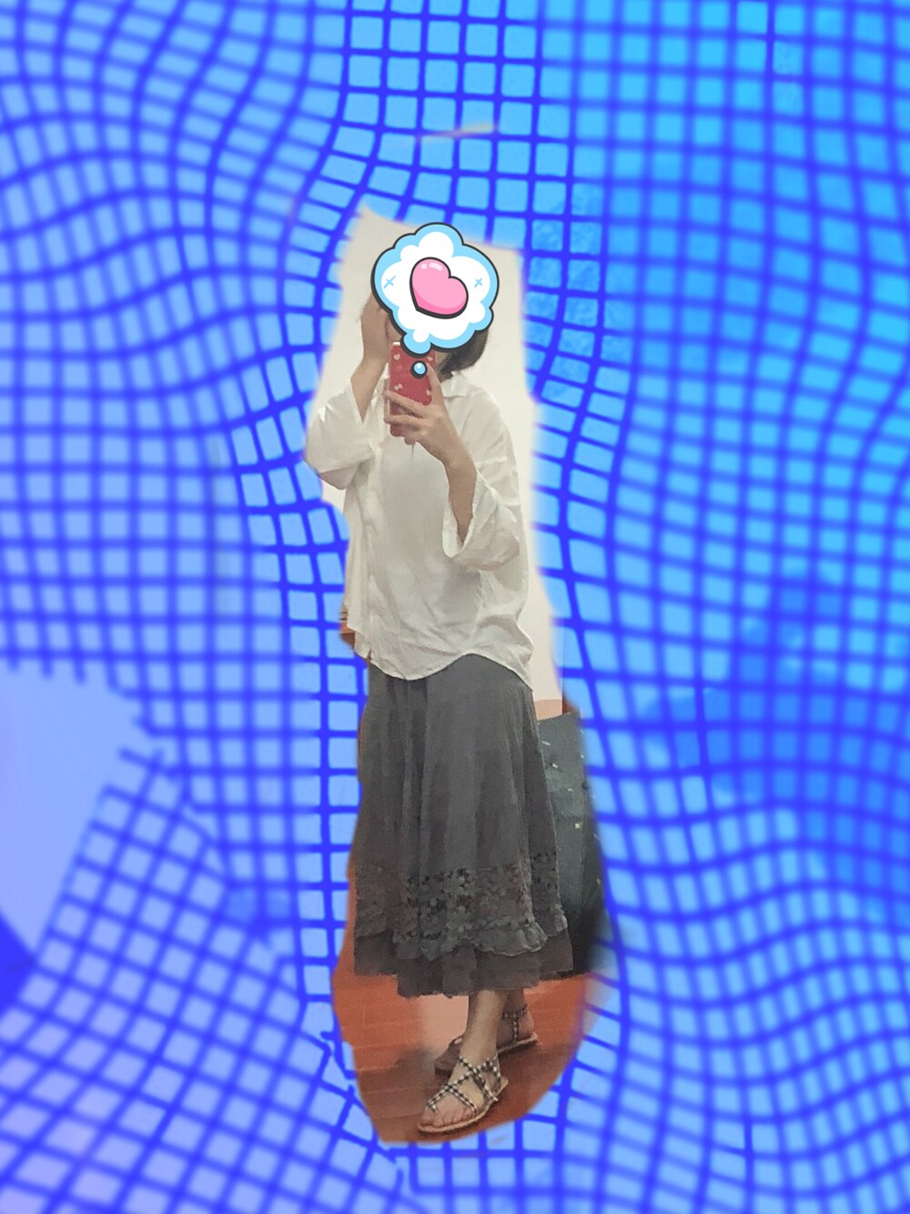 「夏」｜「UNIQLOのアイテム（シャツ/ブラウス、ホワイト系）」を使った、chriswooさん（レディース・158cm）の夏コーディネートの1枚目の写真