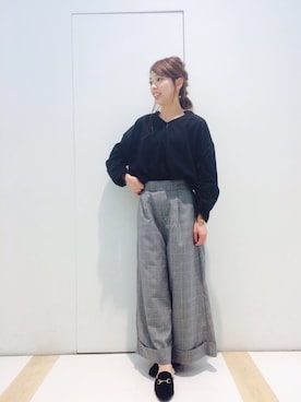 「abcdevol（エービーシーディーイーボル）のアイテム」を使った、みさとさん（レディース・155cm）の秋コーディネート