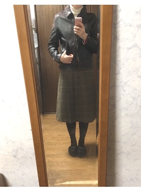 「IENA（イエナ）のアイテム（スカート、その他）」を使った、あやこさん（レディース・167cm）の冬コーディネート