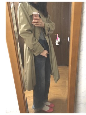「UNIQLO（ユニクロ）のアイテム（ニット/セーター、グレー系）」を使った、あやこさん（レディース・167cm）の冬コーディネート